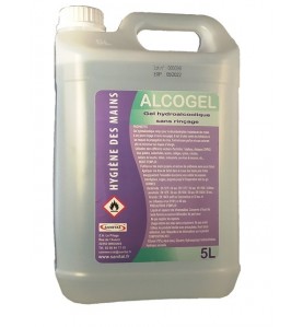 Gel hydroalcoolique sans rinçage en 5L