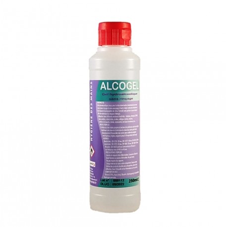 Gel hydroalcoolique sans rinçage en flacon de 250ML