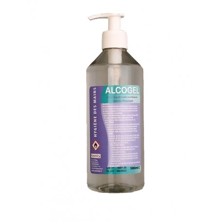 Gel hydroalcoolique sans rinçage en flacon de 500ml