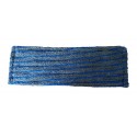 FRANGE MICROFIBRE GRATTANTE GRISE ET BLEUE A LANGUETTES & POCHES 40CM