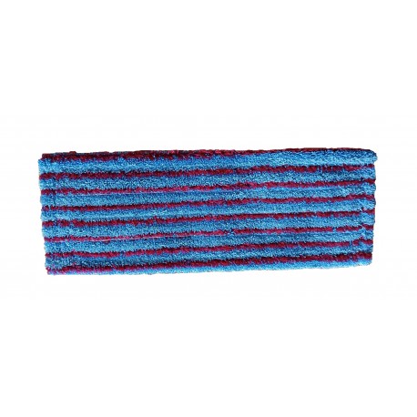 FRANGE MICROFIBRE GRATTANTE BLEUE A LANGUETTES & POCHES 40CM