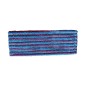 FRANGE MICROFIBRE GRATTANTE BLEUE A LANGUETTES & POCHES 40CM