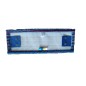 FRANGE MICROFIBRE GRATTANTE BLEUE A LANGUETTES & POCHES 40CM