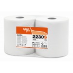 Papier toilette MAXI JUMBO OUATE BLANC 350M  2 PLIS (x6 RLX) Ecolabel