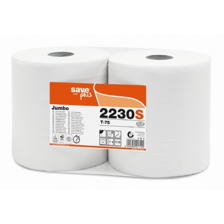 PAPIER TOILETTE MAXI JUMBO OUATE BLANC 380M 2 PLIS ECOLABEL