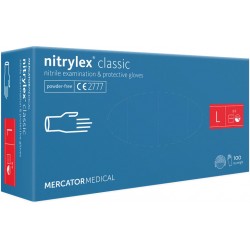 GANTS NITRILE BLEU NON POUDRE MEDICAL