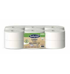 Papier toilette mini jumbo 120 mètres 2 plis Ecolabel colis de 12 rlx