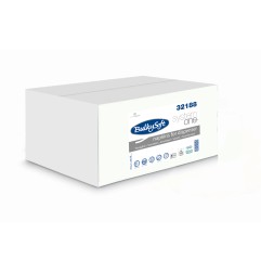 Serviettes de table enchevetrées BulkySoft systeme one 15,6x24 cm 2 plis Ecolabel carton de 3250