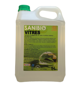 Nettoyant écologique pour les vitres et les écrans ecodétergent Ecocert en 5 litres