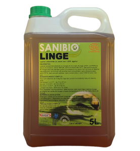 Lessive liquide concentrée au savon noir 100% végétal écodétergent Ecocert en bidon de 5 litres