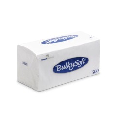 SERVIETTE 100% PURE OUATE BLANCHE 30x30 1 PLI ECOLABEL