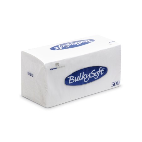 SERVIETTE 100% PURE OUATE BLANCHE 30x30 1 PLI ECOLABEL