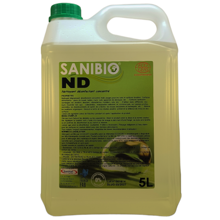 Nettoyant dégraissant désinfectant concentré multi-usages écodétergent Ecocert en bidon de 5 litres