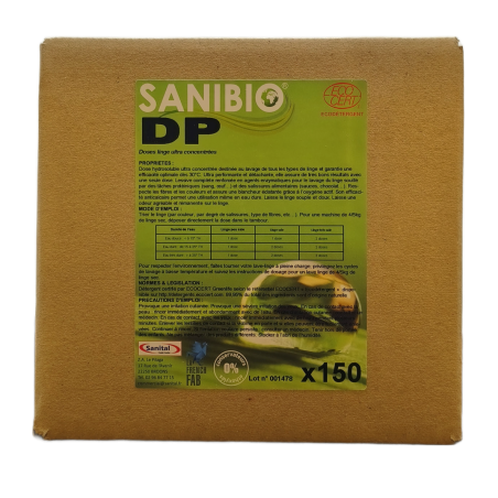 Doses linge ultra concentrées écodétergent ecocert en carton de 150 doses