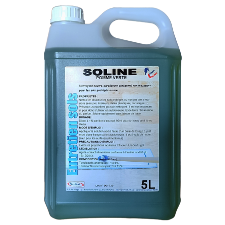 Nettoyant neutre surodorant concentré non moussant pour sols protégés ou non en bidon de 5 litres