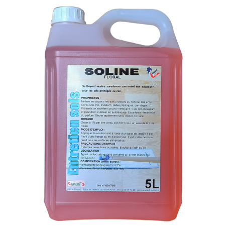Nettoyant neutre surodorant concentré non poussant pour les sols protégés ou non en bidon de 5L