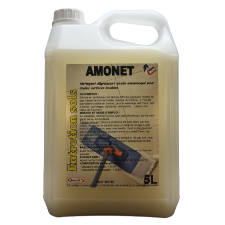 Nettoyant dégraissant alcalin ammoniaqué multi-usages en bidon de 5 litres