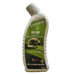 Gel wc parfumé détartrant et purifiant ecodétergent ecocert en flacon incliné de 750ml