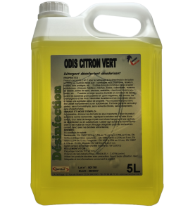 Détergent désinfectant désodorisant 3 en 1 parfumé au citron vert en bidon de 5L