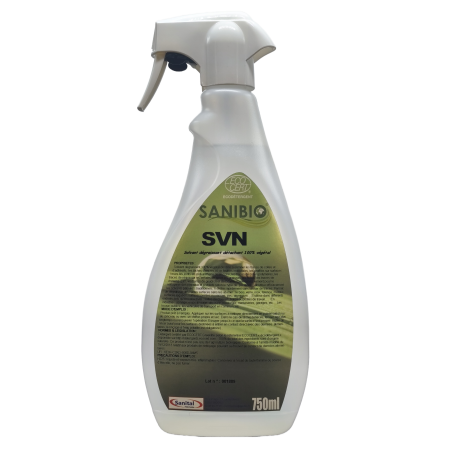 Solvant dégraissant détachant 100% végétal en pulvérisateur de 750ml Ecodétergent Ecocert