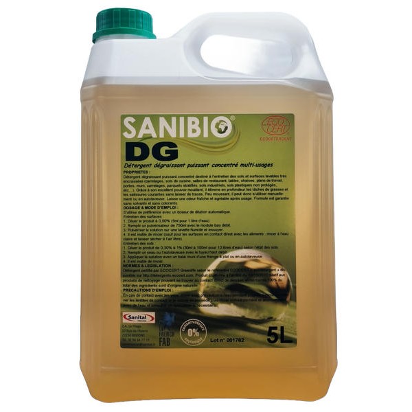 Détergent dégraissant puissant concentré multi-usages en bidon de 5L