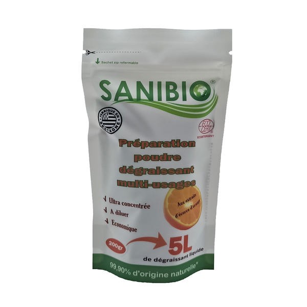 Préparation poudre dégraissante multi-usages ecodétergent Ecocert