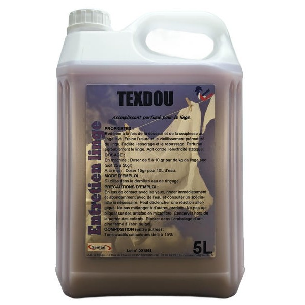 Assouplissant concentré parfumé en bidon de 5L