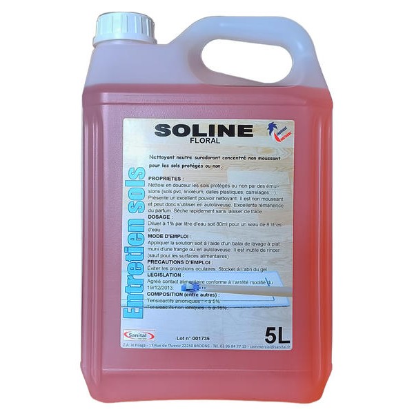 Nettoyant neutre concentré surodorant parfum floral 5L