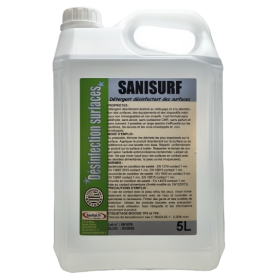 Détergent désinfectant neutre prêt à l'emploi, bactéricide, levuricide et virucide en bidon de 5 litres