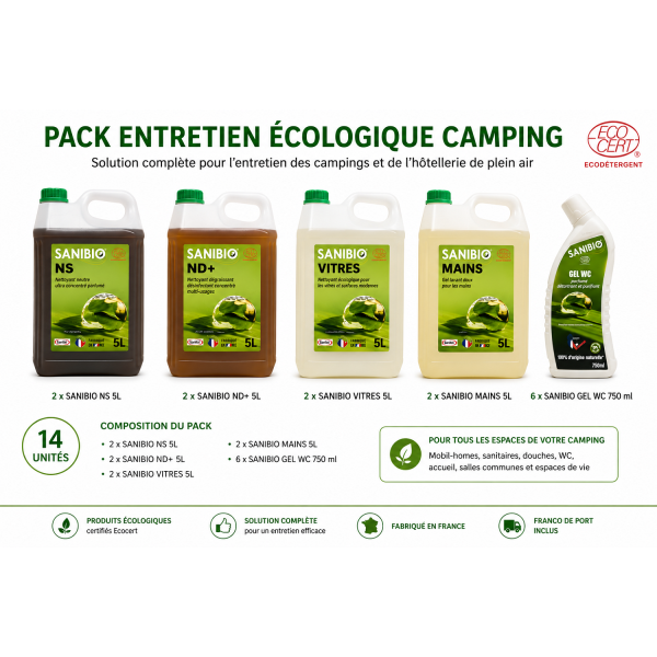 Pack entretien écologique camping - Ecodétergent Ecocert