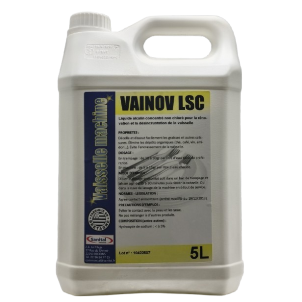Liquide alcalin concentré pour la rénovation de la vaisselle