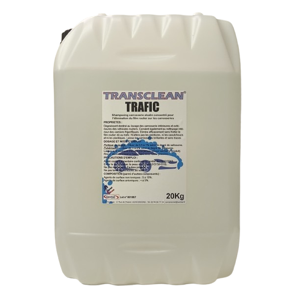 Détergent dégraissant alcalin concentré pour le lavage des véhicules en bidon de 20kg