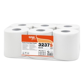 Bobine à dévidage central 450 formats en pure ouate blanche 19x22cm