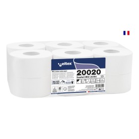 Papier toilette mini jumbo 130 mètres 2 plis Ecolabel colis de 12 rlx
