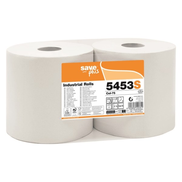 Bobine industrielle ouate blanche 1000 formats 2 plis Ecolabel