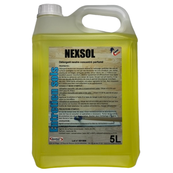 Détergent neutre concentré parfumé 5L
