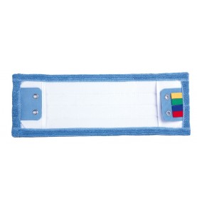 FRANGE MICROFIBRE BLEUE A POCHES & LANGUETTES 40CM