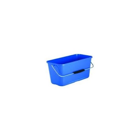 SEAU A VITRES RECTANGULAIRE BLEU 22L