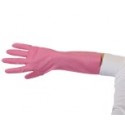 GANTS DE MENAGE FLOQUE ROSE