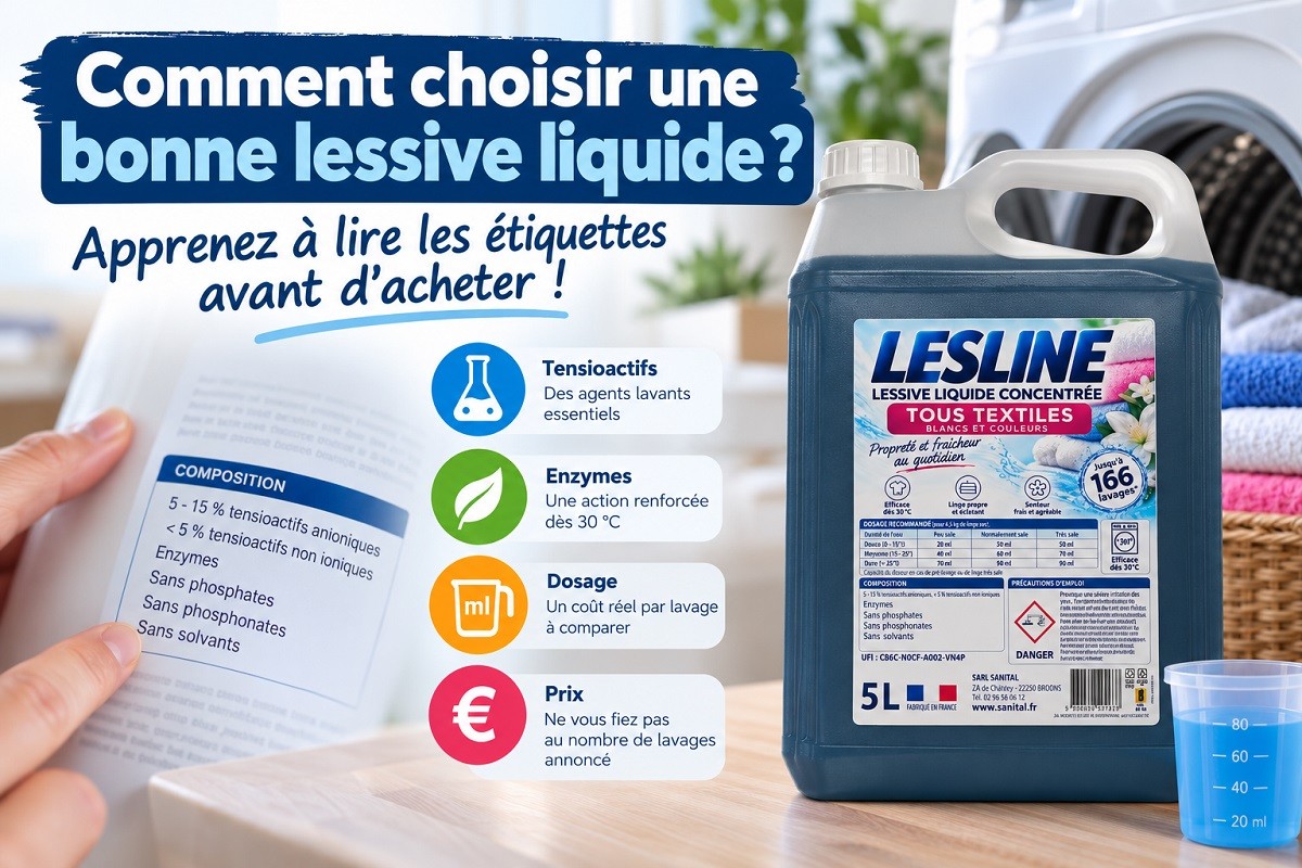 Comment choisir une bonne lessive liquide ? Apprenez à lire les étiquettes avant d’acheter !