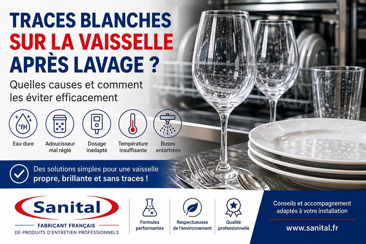 Traces blanches sur la vaisselle après lavage : quelles causes et comment les éviter ?