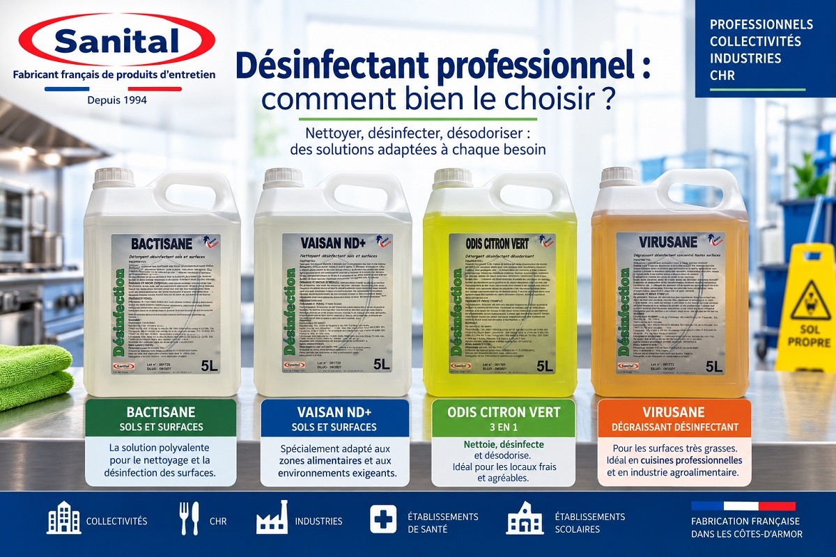 Désinfectant professionnel : comment choisir un produit nettoyant désinfectant efficace ?