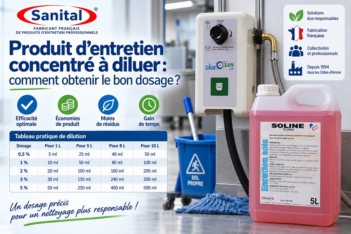 Produit d’entretien concentré à diluer : comment obtenir le bon dosage ?