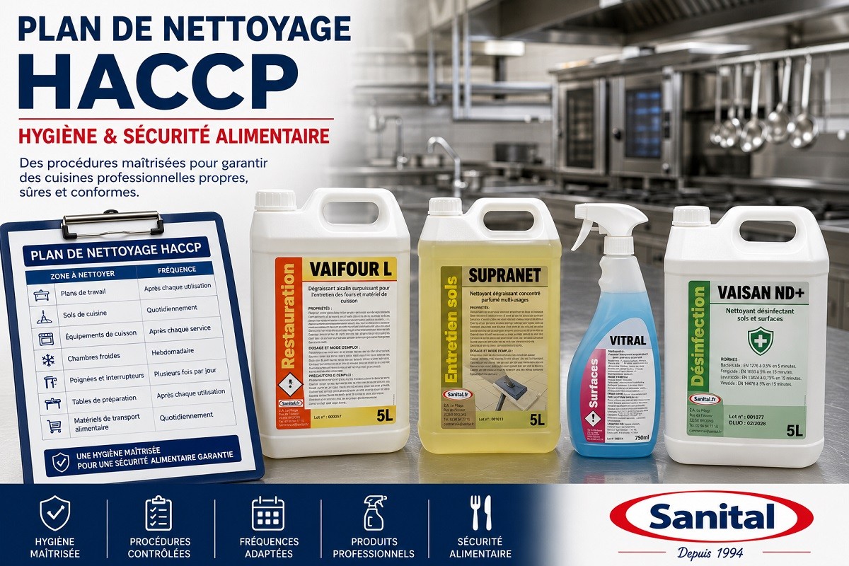 Comment mettre en place un plan de nettoyage HACCP dans une cuisine professionnelle ?