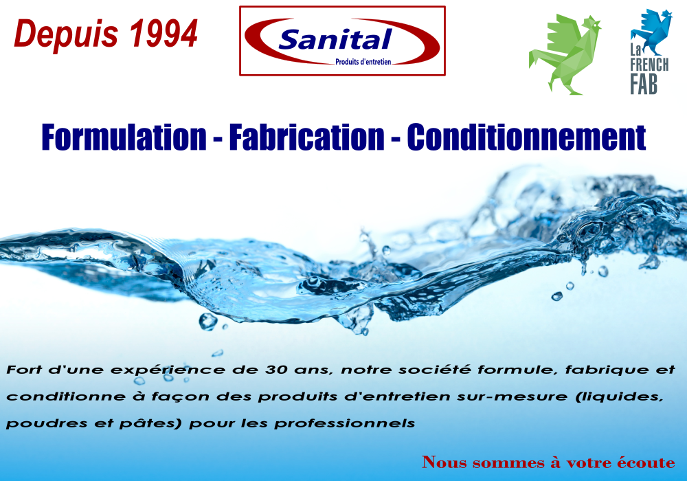 Formulation - fabrication - conditionnement